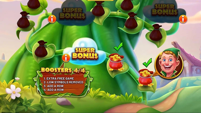 An Image of meta-game progression map, showcasing Jack climbing the beanstalk with nodes and rewards visible