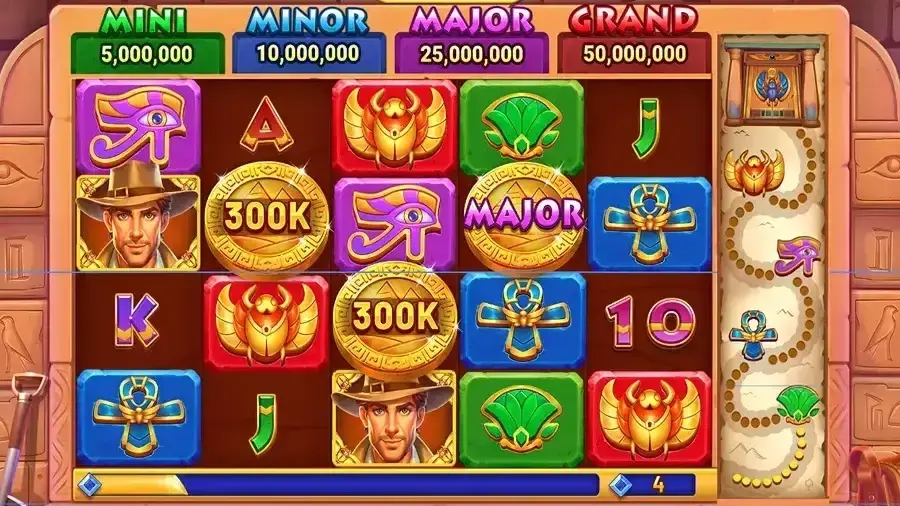 An Image of the game screen highlighting symbols and layout
