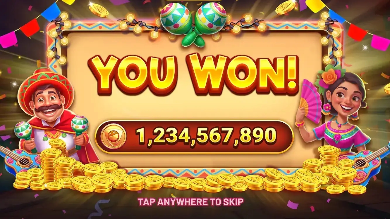 An Image of a big win popup screen