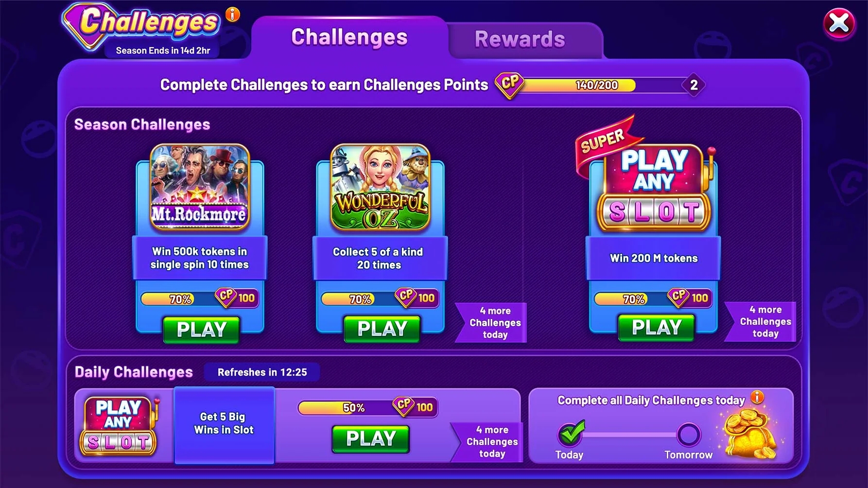 An Image showcasing Free trial offer for Premium Pass in slot challenges event
